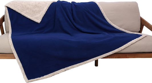 Kritter Planet Waterproof Pet Blanket for Bed, Reversible Sherpa Fleece Protector Couch Cover for Pets, Liquid Proof Furniture Protector for Medium Large Dogs