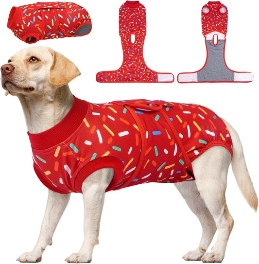 Kuoser Dog Recovery Suit for Female Male Dogs, Post-Surgery Bodysuit for Spay Neuter, Dog Onesie After Surgery, Anti-Licking Pet Surgical Recovery Suit