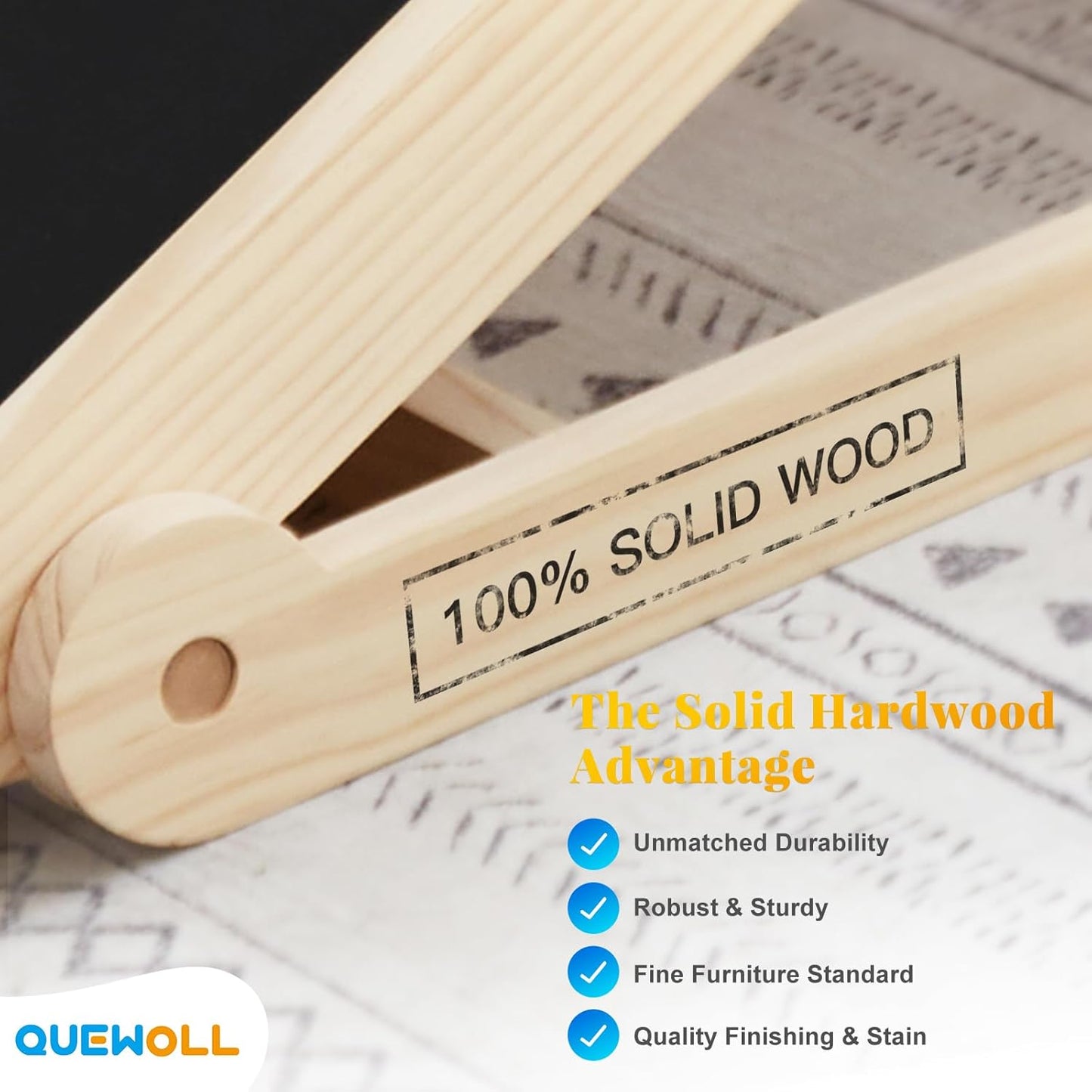 Dog Ramp for Bed and Couch, 5 Height Adjustable Solid Wood Pet Ramp for Small, Medium & Large Dogs, Collapsible Anti-Slip Dog Ramp for Sofa, Couch & Beds(Wood, 115)