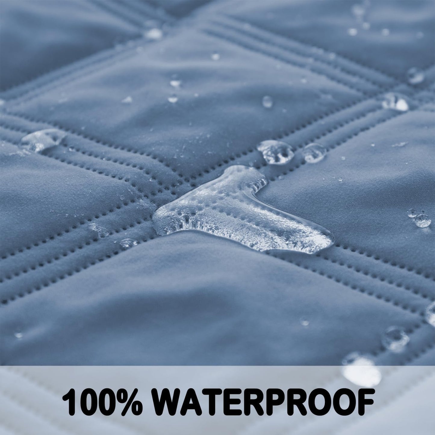 fuguitex Waterproof Dog Blanket Reversible for Small Dogs Resistant Leakproof Washable Couch Cushion Bed Protector Cover for Indoor Furniture Pet Friendly(30"*53",Violet Blue+ Light Blue)