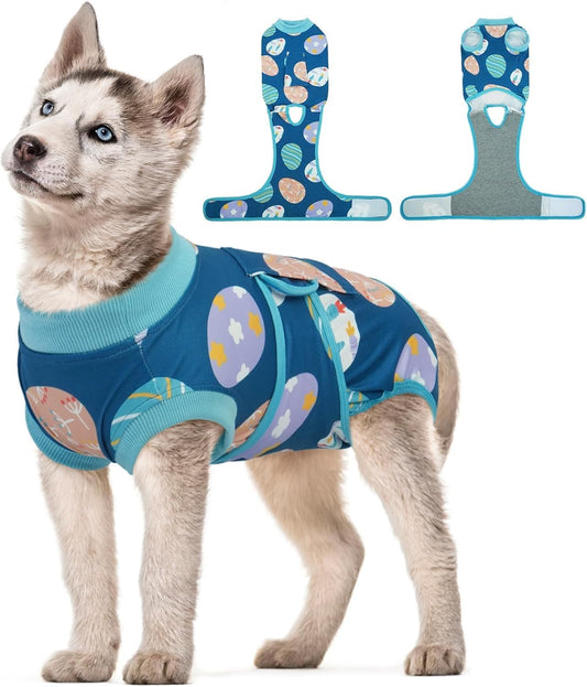 Kuoser Dog Surgery Recovery Suit, Doggie Surgical Bodysuit for Female Male Dogs, Pet Anti Licking Shirt for Spay Neuter Dog Cone Alternative