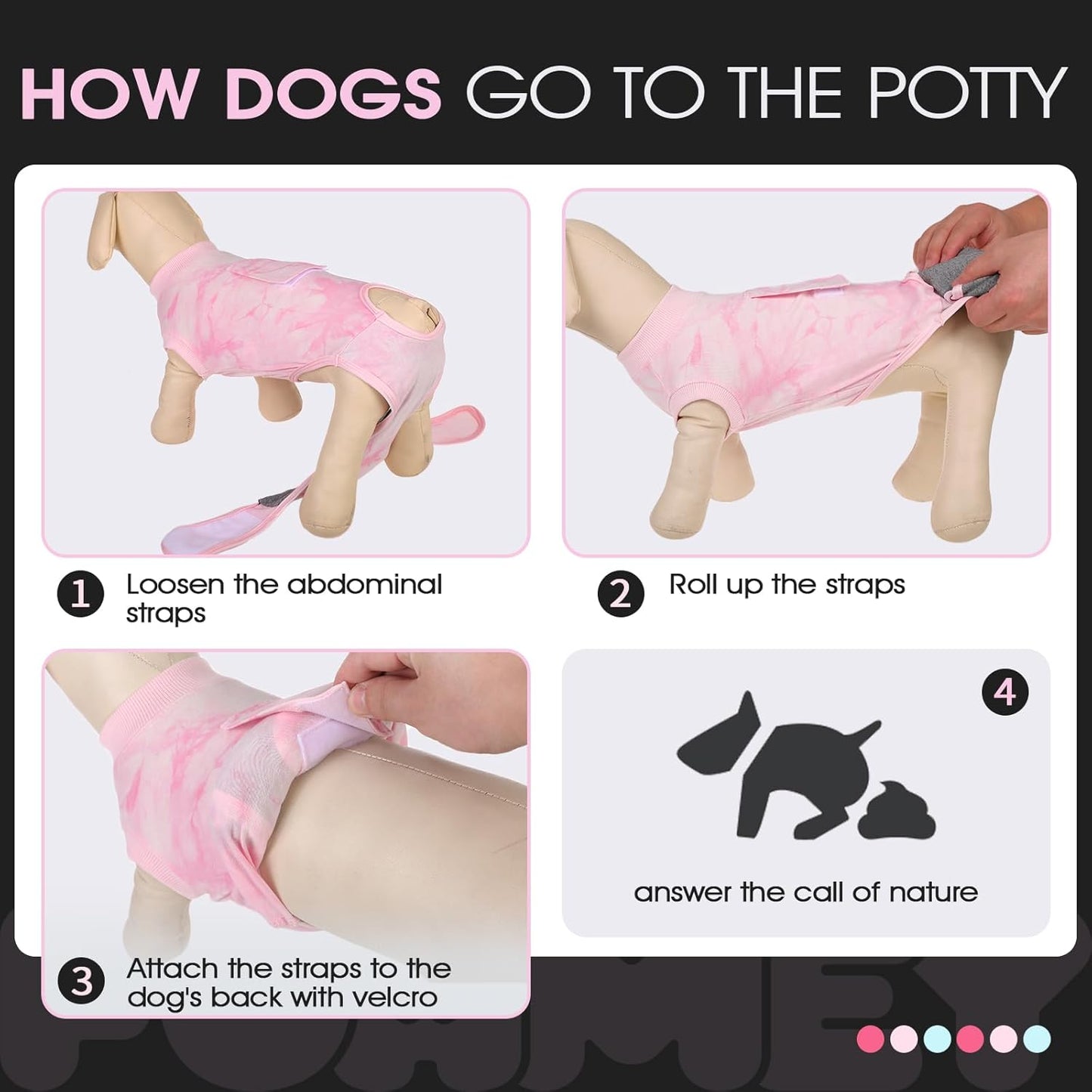 FUAMEY Recovery Suit for Dogs After Surgery,Soft Breathable Dog Bodysuit E-Collar & Cone Alternative Surgical Suit,Male Female Dog Neuter Spay Suits Anti Licking Wounds Onesie Pink Tie Dye XL