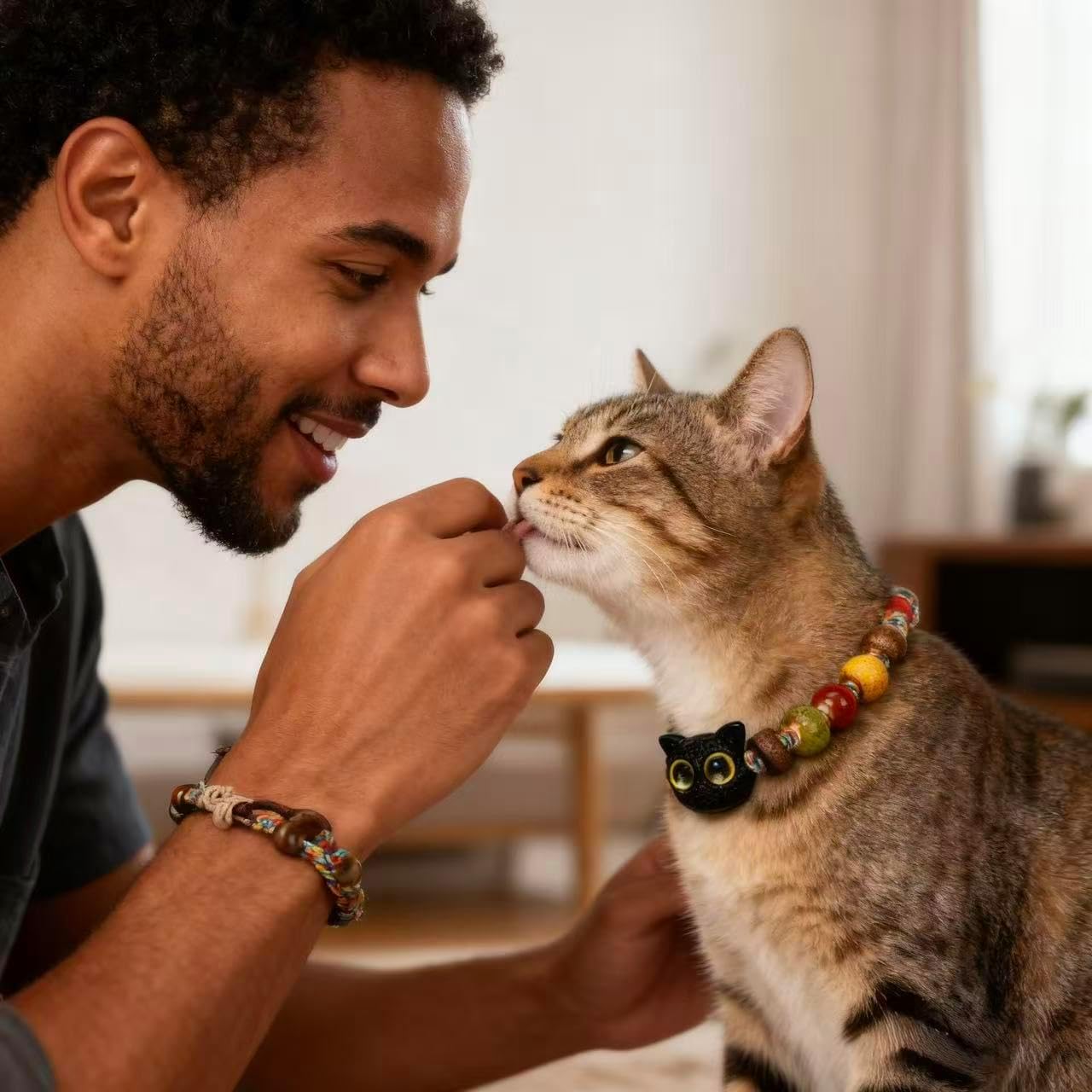 LINGYUAN 2 PCS Pet Memorial Gifts for Cats, Rainbow Bridge Bracelet for Beloved Cat Loss of Pet Remembrance Gifts