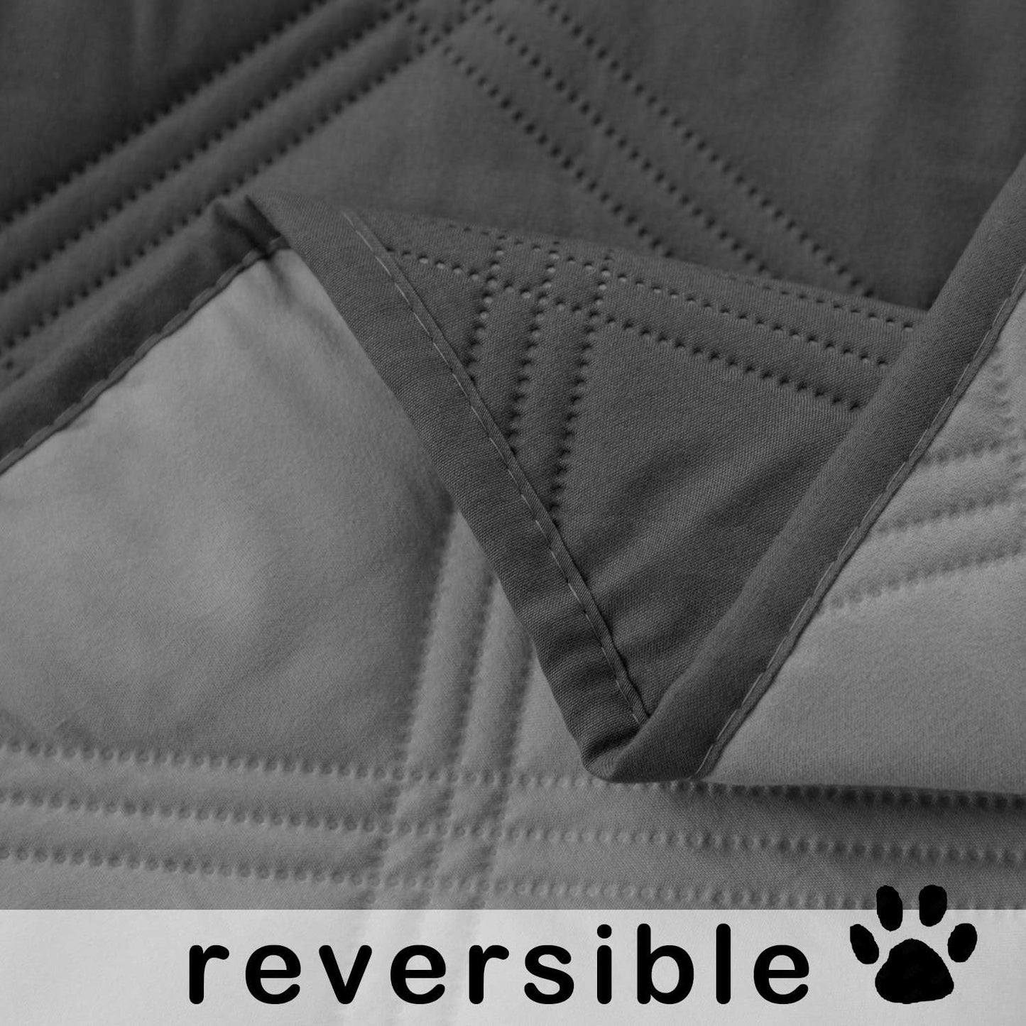 fuguitex Waterproof Dog Blanket Reversible for Small Dogs Resistant Leakproof Washable Couch Cushion Bed Protector Cover for Indoor Furniture Pet Friendly（30"*70",Dark Grey+Grey