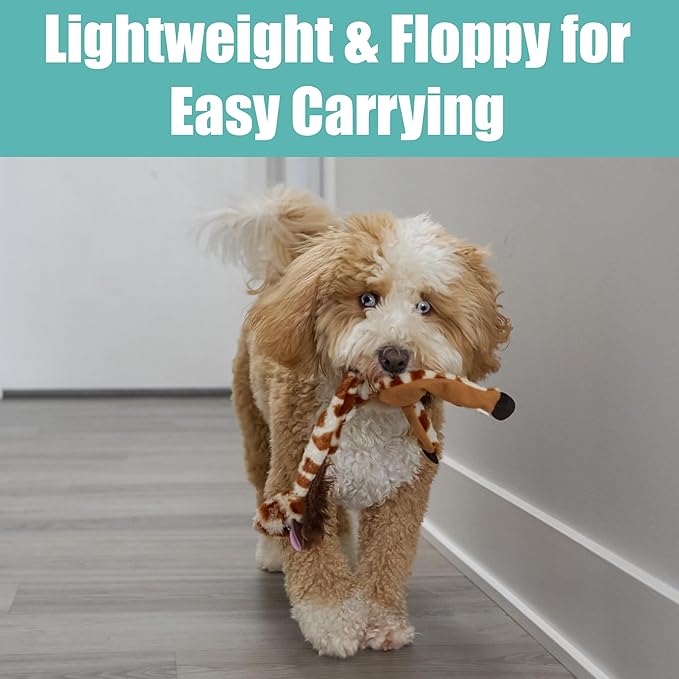 SPOT Skinneeez Giraffe 14 Inch Stuffing-Free Plush Squeaky Dog Toy – Soft Interactive Chew Toy for Small and Medium Dogs – Mess-Free Play for Light & Moderate Chewers