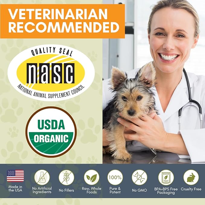 Wholistic Pet Organics WholeBiotics - Daily Dog Probiotics for Digestive Health Support & Immune Boost - 9 Strains - Prebiotics & Probiotics for Dogs & Cats - Gut Health for Dogs - 3 Oz - 85 Scoops