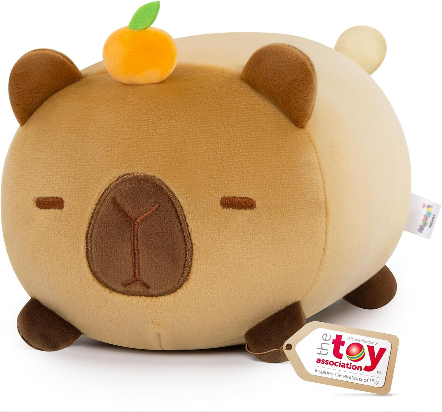 Cute Capybara Plush Pillow, Kawaii Plushies Capybara Stuffed Animal Toy, Kawaii Animal Plushie, Soft Squishy Birthday Gifts for Kids & Girls (8 Inch)