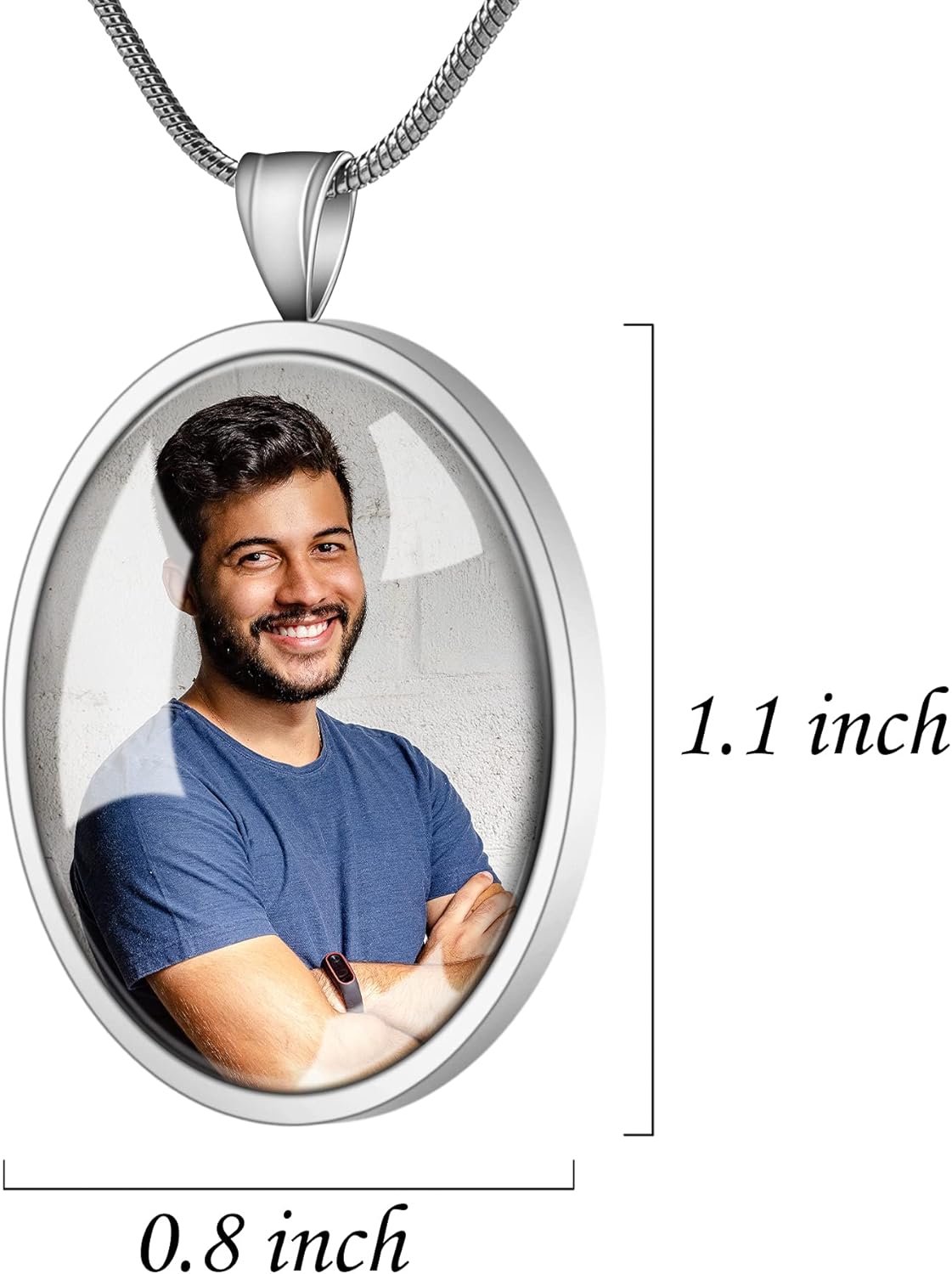 Farfume Personalized Pet Urn Necklace for Dog Cat Ashes Cremation Pet Memorial Customized Photo Text Engraving Pendant Keepsake Funeral Jewelry