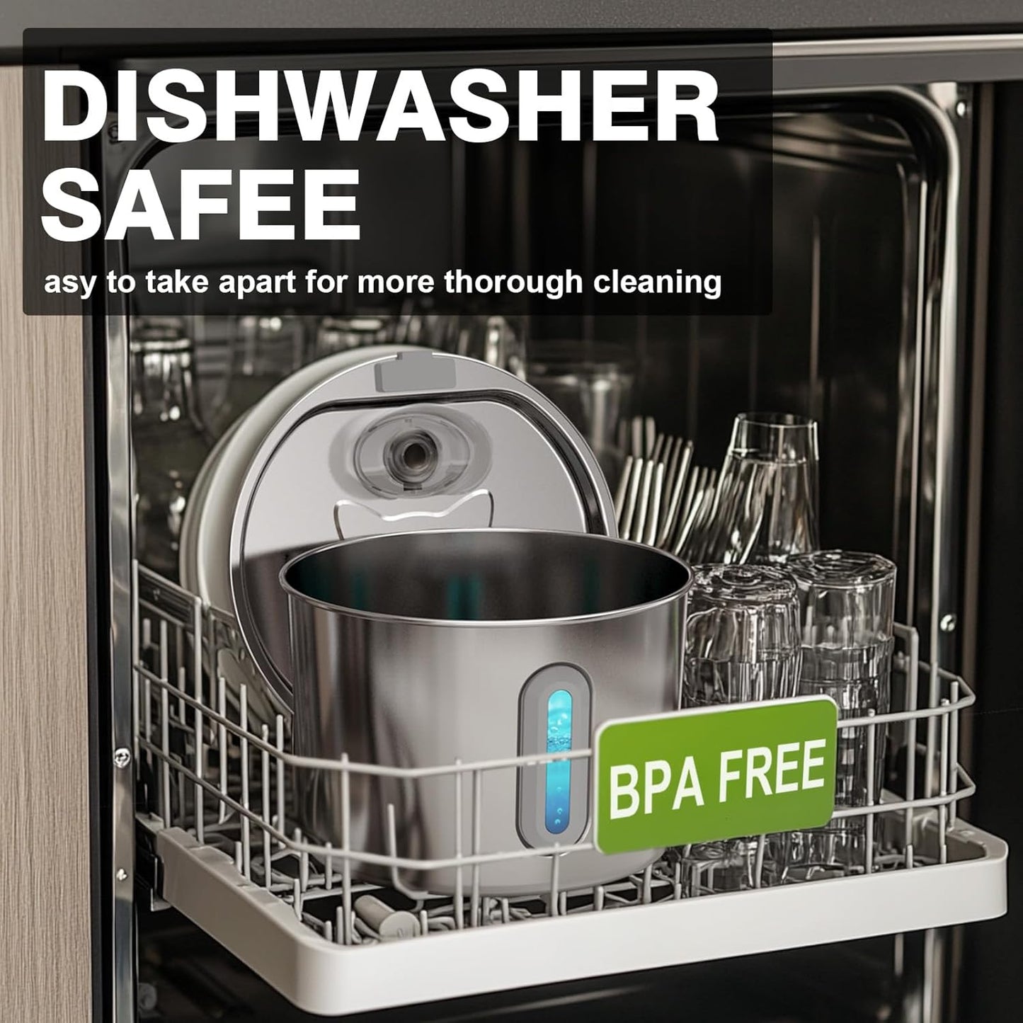 Cat Water Fountain, 74oz/2.2L Cat Fountain for Drinking - Pet Water Fountain Stainless Steel for Cats Inside - Quiet Water Bowl Dispenser - Kitty Drinking Fountains - 4 Filters + 4 Sponges