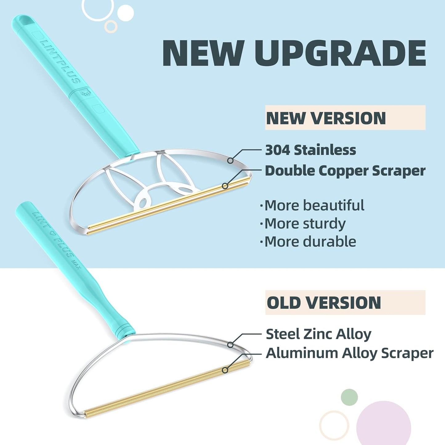 Flex MAX & Pro Pet Hair Remover Kit by LINTPLUS - Dog & Cat Hair Removal Tool for Furniture, Carpets, Rugs & Couches - Easy to Use, Reusable Carpet Scraper for Pet Hair