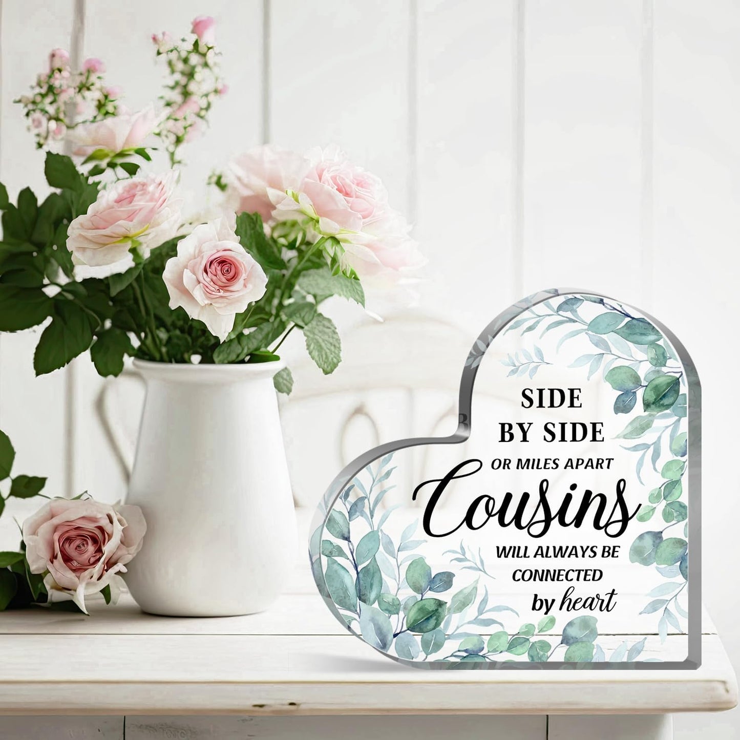 Cousin Gifts for Women, Cousin Birthday Gifts for Women, Heart Acrylic Gifts for Cousins, Best Cousin Ever Gifts, Cousin Birthday Gifts for Cousin Sister, Best Cousin Gifts for Christmas Weddings