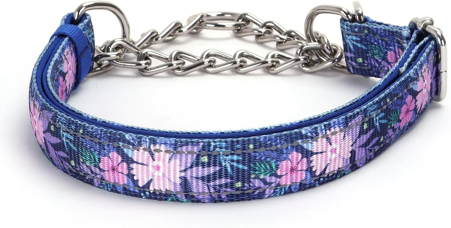 Choke Chains Large Dogs，Stainless Martingale Collar No Pull Slip Cinch Training Escape Proof Heavy Duty Dog Collar for Small Medium Large Pet Girl Female Dogs L