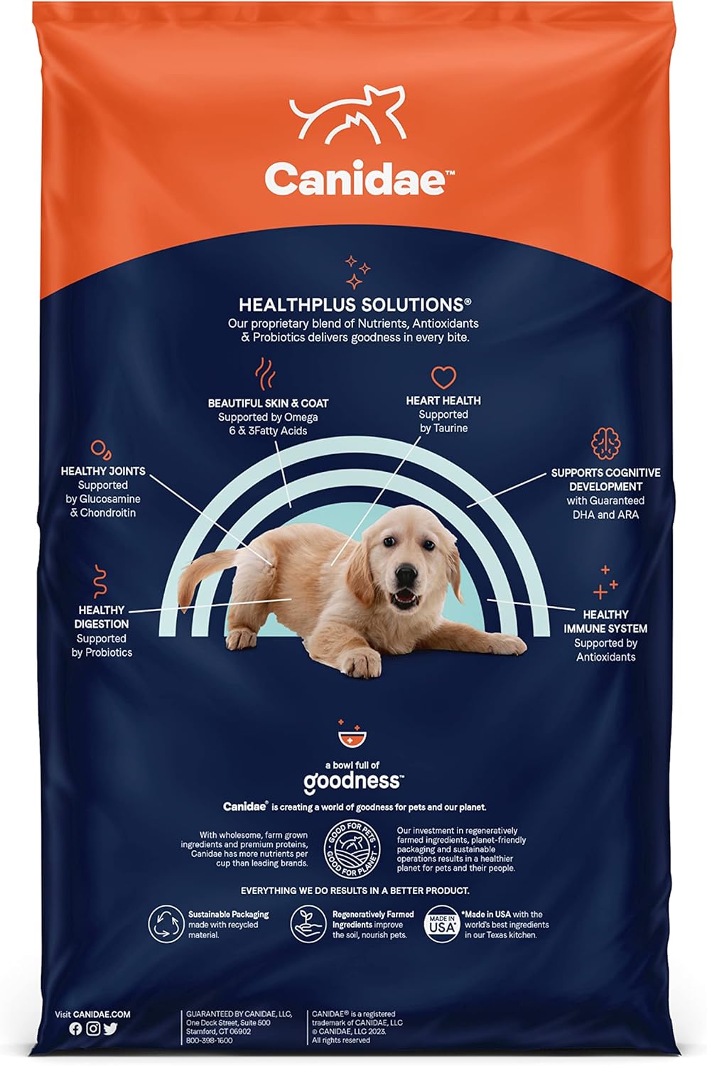 Canidae Pure Limited Ingredient Premium Puppy Dry Dog Food, Real Chicken, Lentil & Whole Egg Recipe, 22 lbs, Grain Free