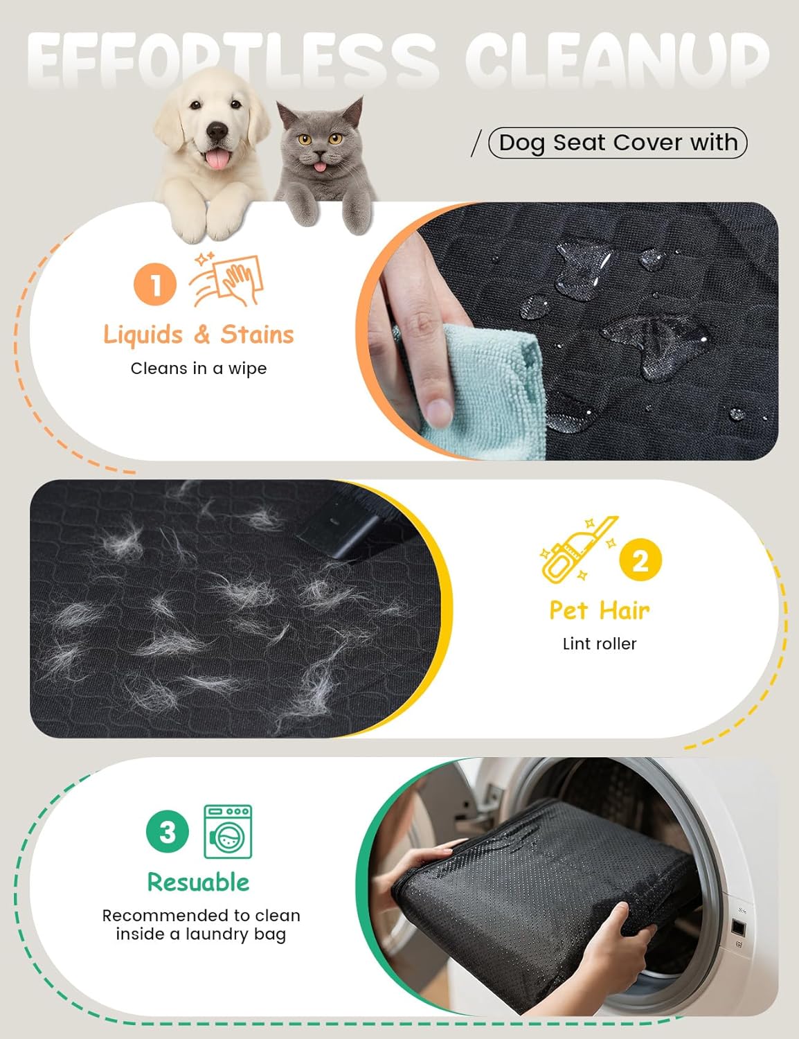 Lamicall Dog Car Seat Cover for Back Seat - [Upgraded Anti-Ripped] Back Seat Extender for Dogs Hard Bottom, Waterproof Dog Hammock for Car with Mesh Window, Pet Backseat Protector SUV & Small Truck XL