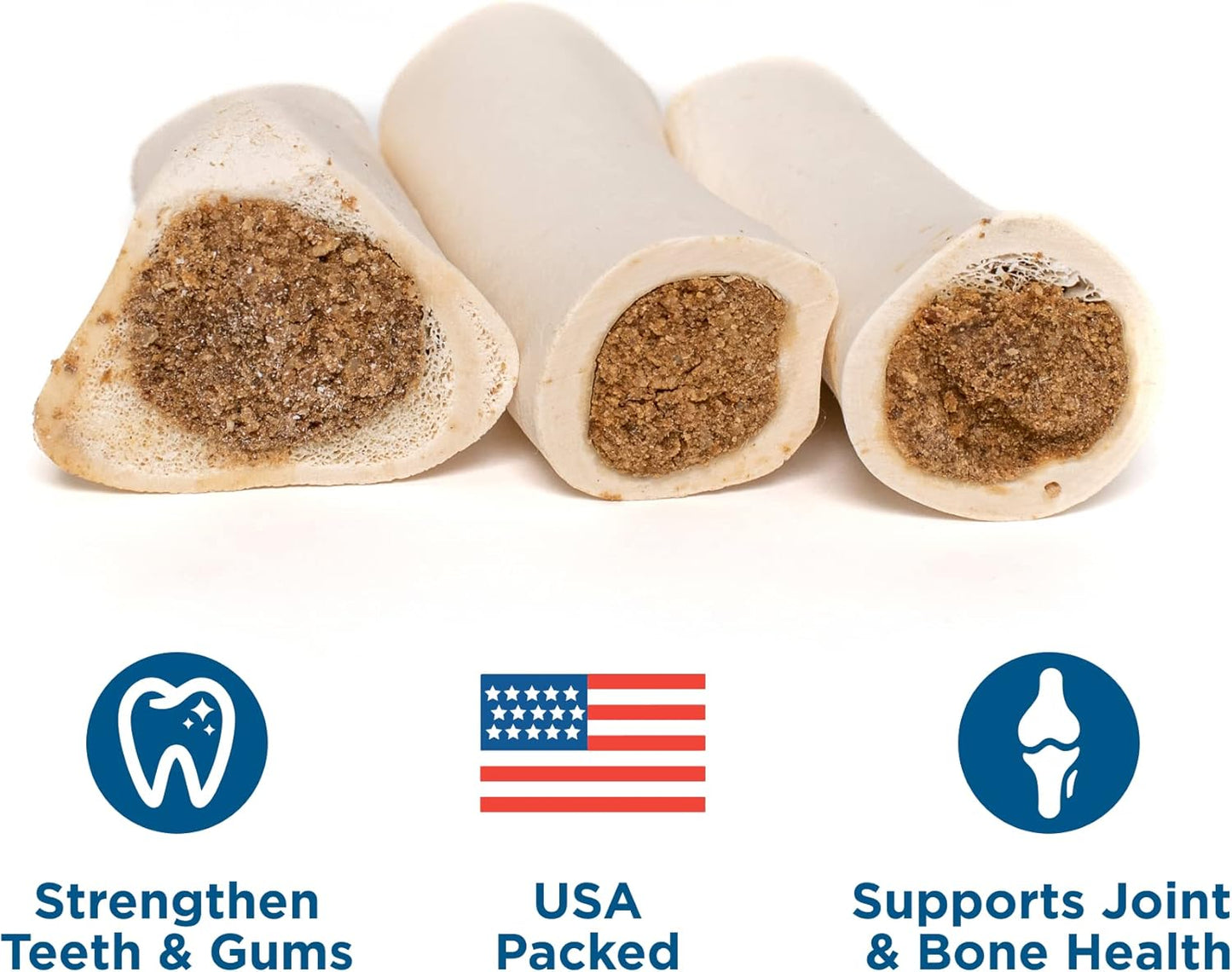 Best Bully Sticks 5-6 Inch Bacon and Cheese Filled Shin Bones for Dogs - 5 Count (Pack of 1) - Easily Digestible, Long-Lasting, Refillable Treat