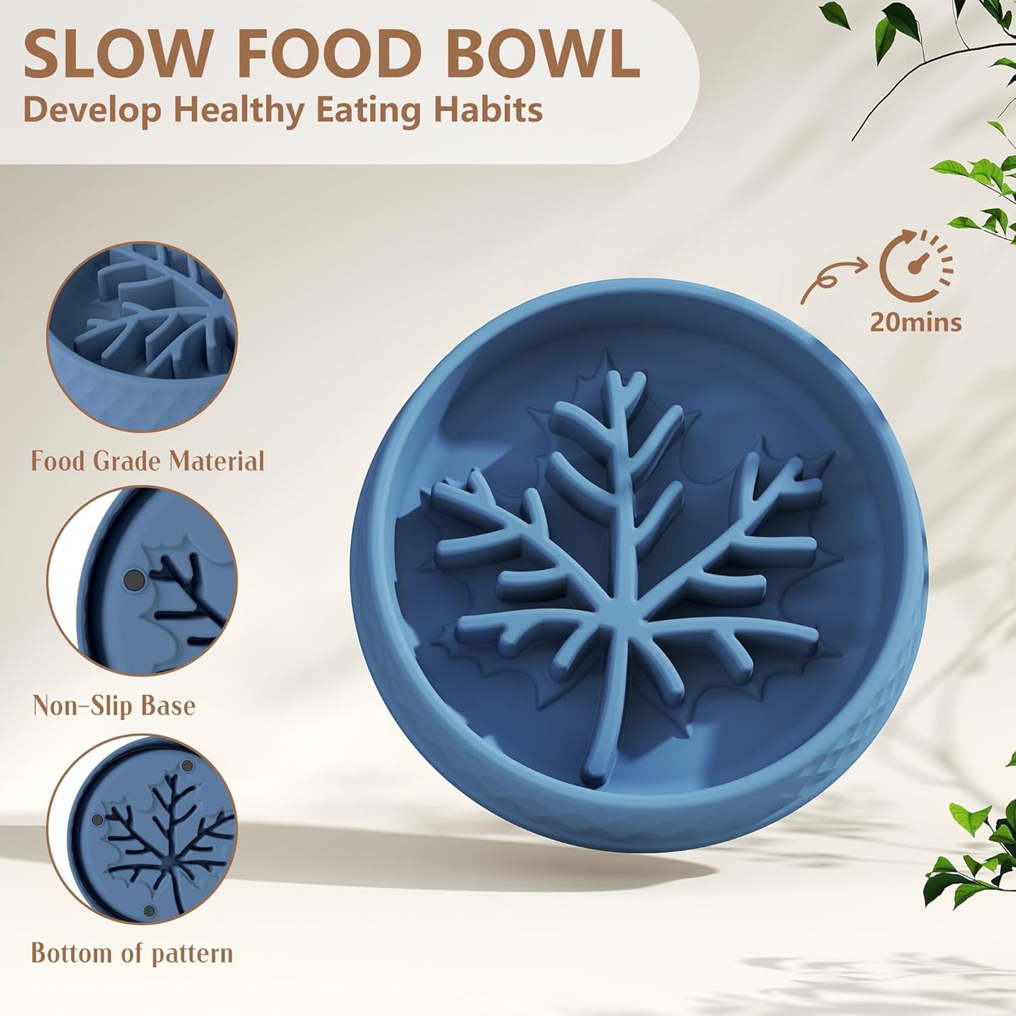 Pet Food Storage Container with Wheels Resin 40LB Capacity Dog Food Container with Slow Feeder Bowl and Scoop Easy to Move to Keep Food Fresh for Dogs, Cats, Birds