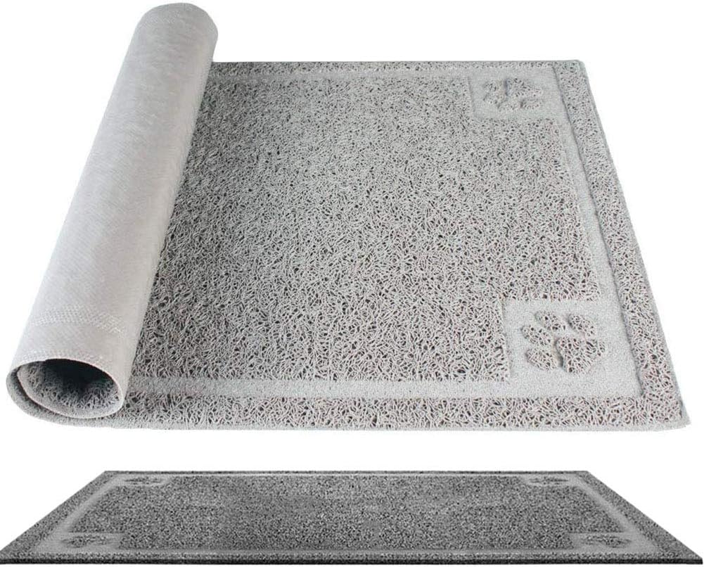 Darkyazi Pet Feeding Mat Large for Dogs and Cats,24"×36" Flexible and Easy to Clean Feeding Mat,Best for Non Slip Waterproof Feeding Mat (Gray Sand)