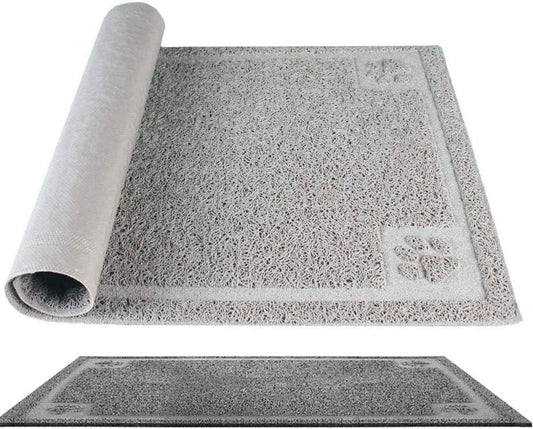 Darkyazi Pet Feeding Mat Large for Dogs and Cats,24"×36" Flexible and Easy to Clean Feeding Mat,Best for Non Slip Waterproof Feeding Mat (Gray Sand)