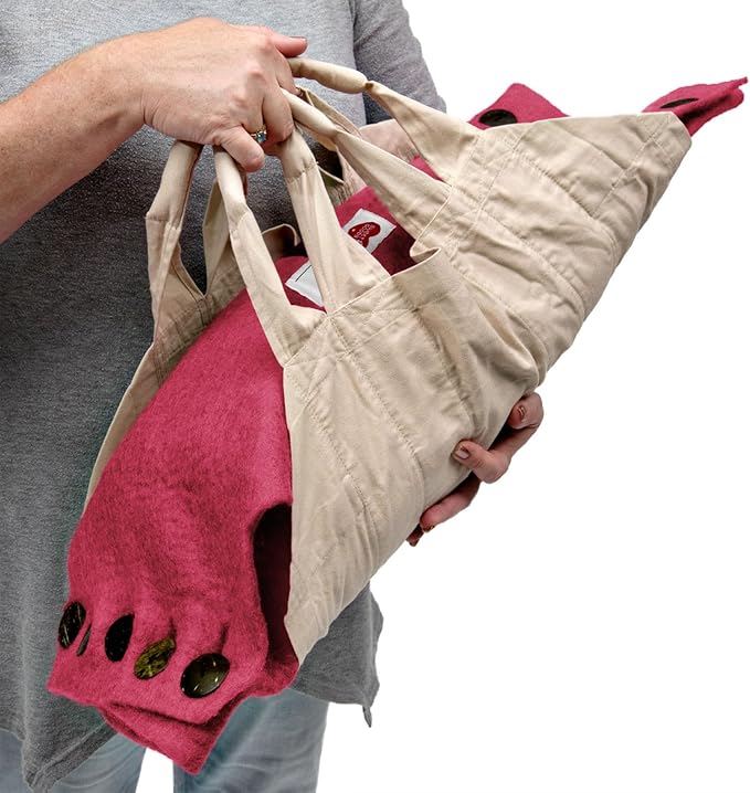 Cocoon® - Eco-Friendly Pet Burial & Cremation Ceremony Kit (Premium Wool) - Casket for Dogs and Cats – Size for Every Breed (Choose Size & Color) (Small, Pink)