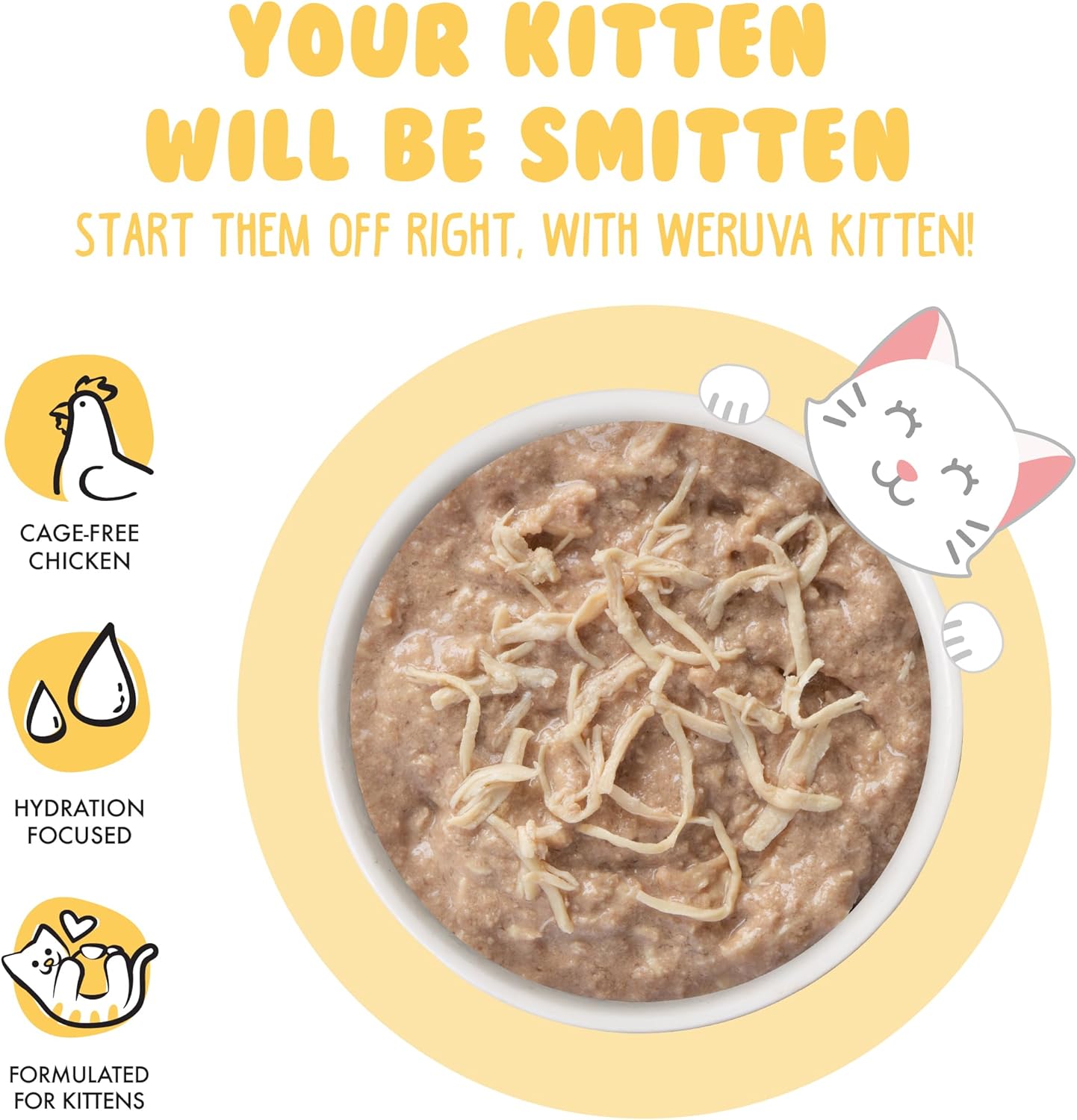 Weruva Kitten, Chicken Formula Au Jus, 3oz Can (Pack of 12)