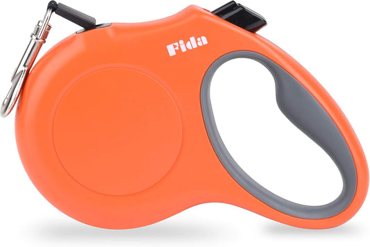 Fida Retractable Dog Leash, 16ft Heavy Duty Pet Walking Leash for Small Dog or Cat up to 26 lbs, Tangle Free. One-Hand Brake (Small,Orange)