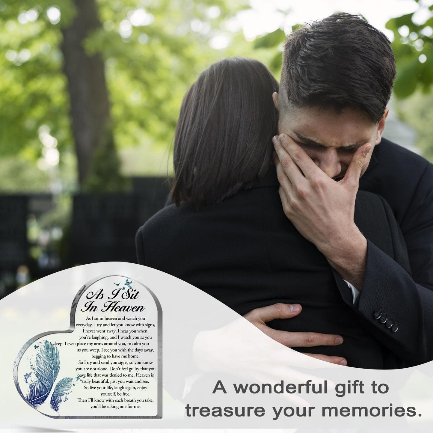 Sympathy Gift, Loss of Loved One Loss of Family Member Condolence Gifts, Memorial Gift, Bereavement Gift Acrylic Heart, Condolences Gift Sympathy Table Decorations Loss of Loved One of for Remembrance