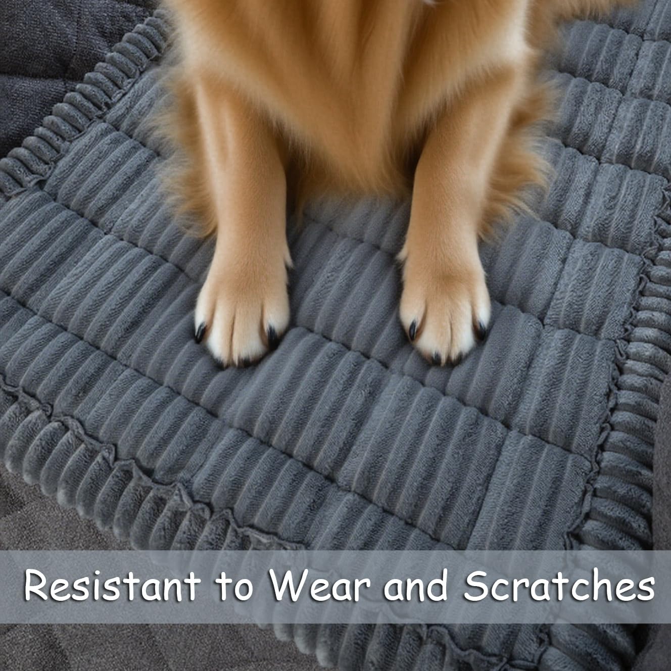 Dog Bed for Car Back Seat, Non-Slip Backseat Pet Bed Mat for Travel, Soft Dog Seat Cover Blanket Washable Couch Protector Fit for Hammock Extenders in Cars, SUVs and Trucks(54"×25" Gray)