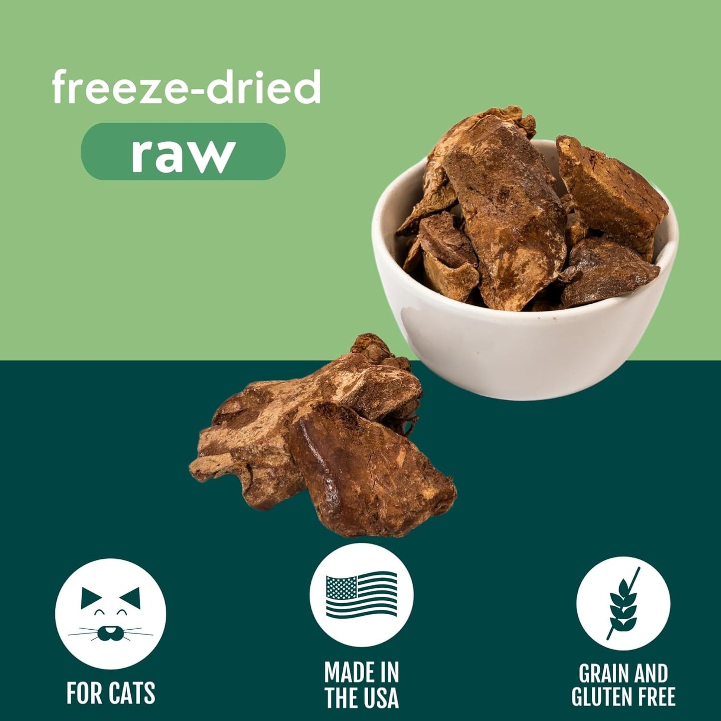 Momentum Carnivore Nutrition Freeze-Dried Turkey Liver Cat Treats – Single-Ingredient, All-Natural, Grain-Free Treats – 1.9 oz Bag