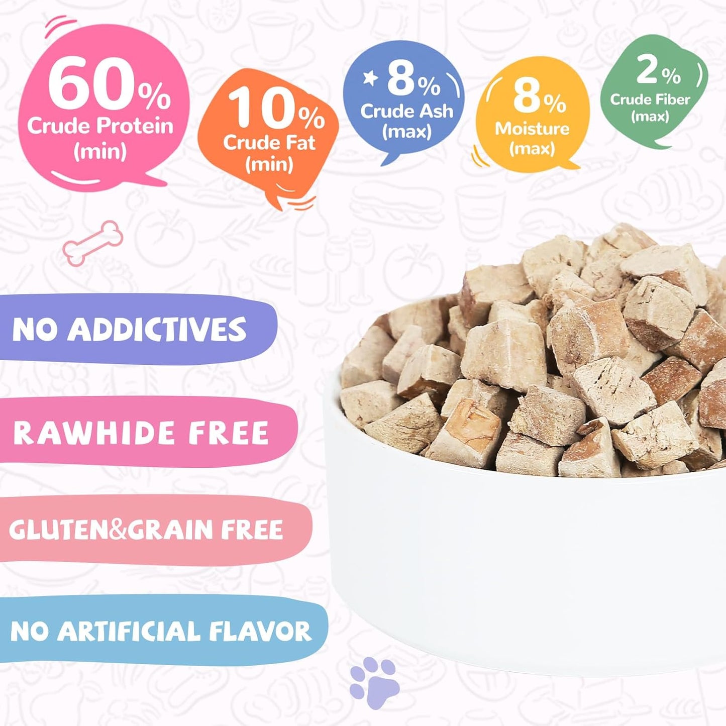 PAWUP Freeze Dried Duck Liver Cat Treats, Dog Liver Treats, High Protein Snack for Dogs, Cats, Healthy Single Ingredient, Rawhide Free, Grain Free, 4.6 oz