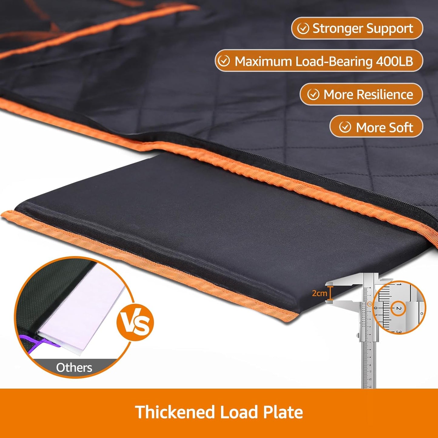 iBuddy Car Seat Cover for Dogs Offer Large Space Hard Bottom Back Seat Extender Support 420LB, Waterproof Dog Hammock Protects Rear Seat from Fur, Scratches and Dirt for Car/SUVs Easy to Clean