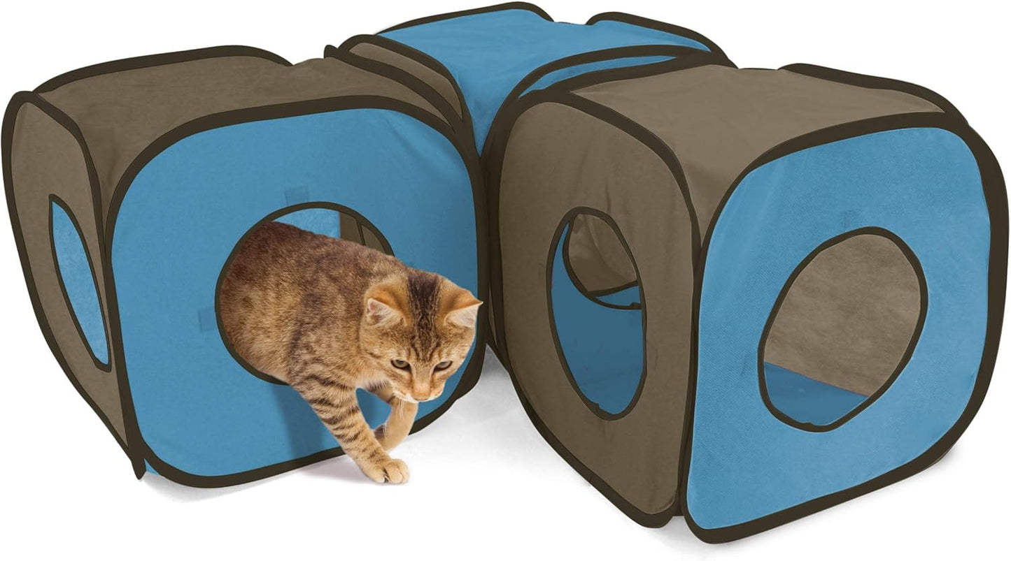 Kitty City Pop Open Rolling Cat Cube, Tunnel, Litter Box