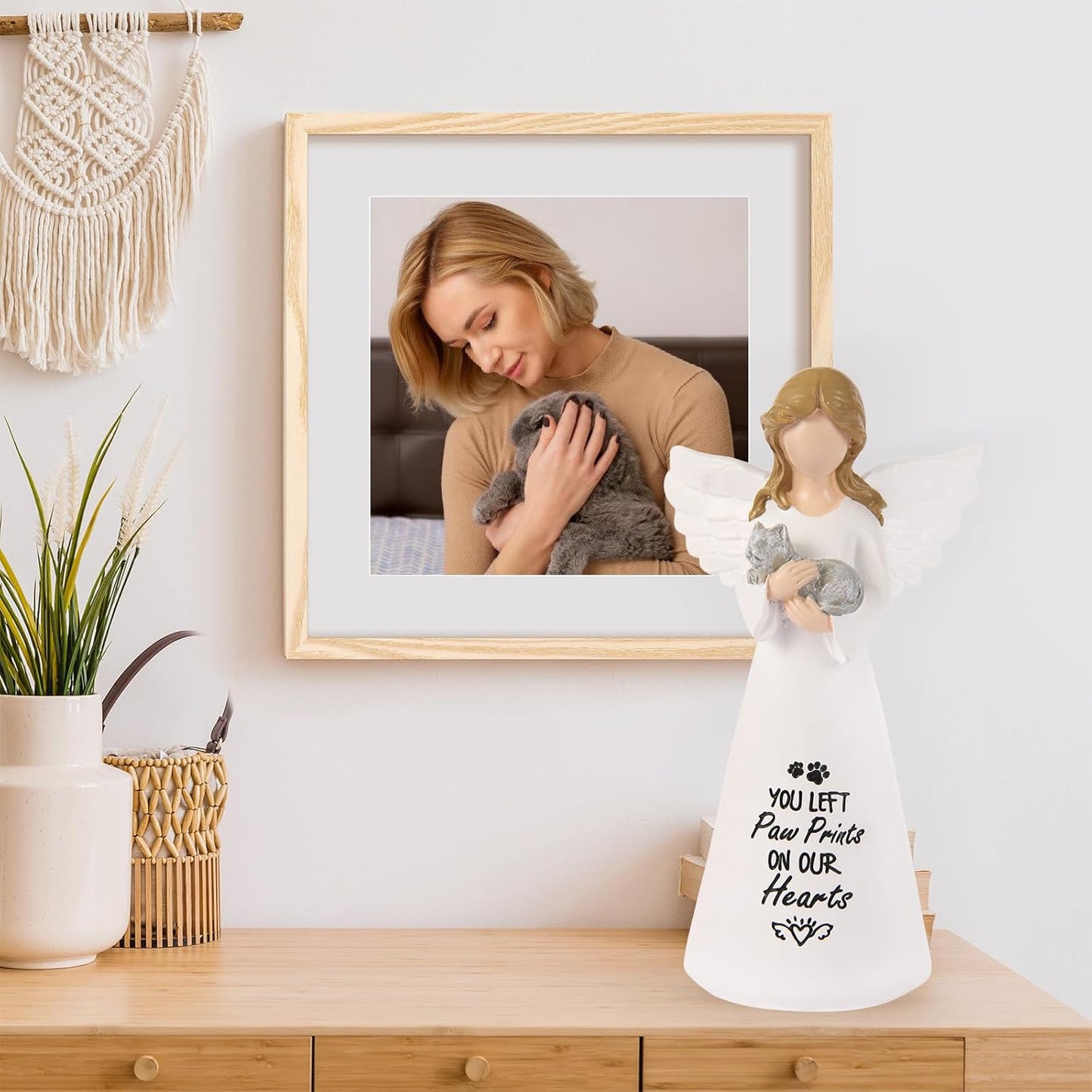 Cat Memorial Gifts for Loss of Cat - Sympathy Gift for Cat Lovers, Pet Memorial Keepsake for Grieving Cat Owners, Remembrance Gifts for Loss of Pet (Grey Cat)