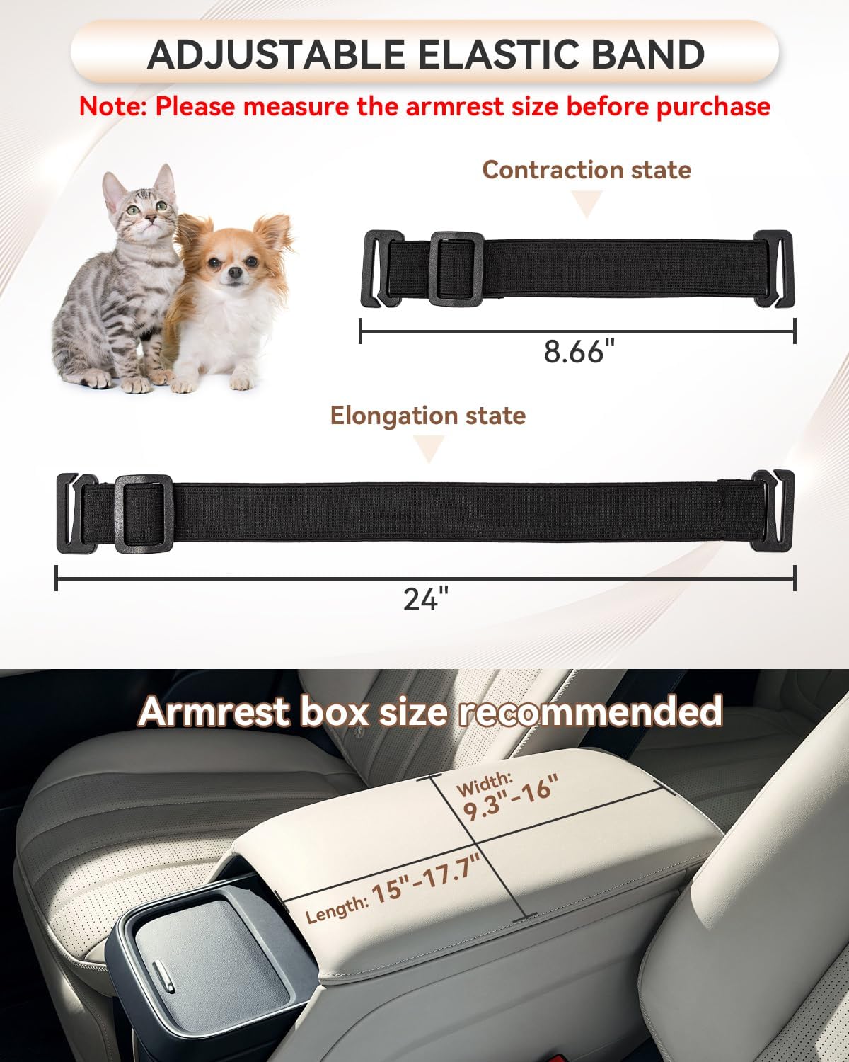 PETSFIT Center Console Dog Car Seat with Safe Protection Hooks, Pet Car Seat with Upgraded Safety Tethers, Washable Cushion, Console Dog Car Seats for Small Dogs (Coffee)