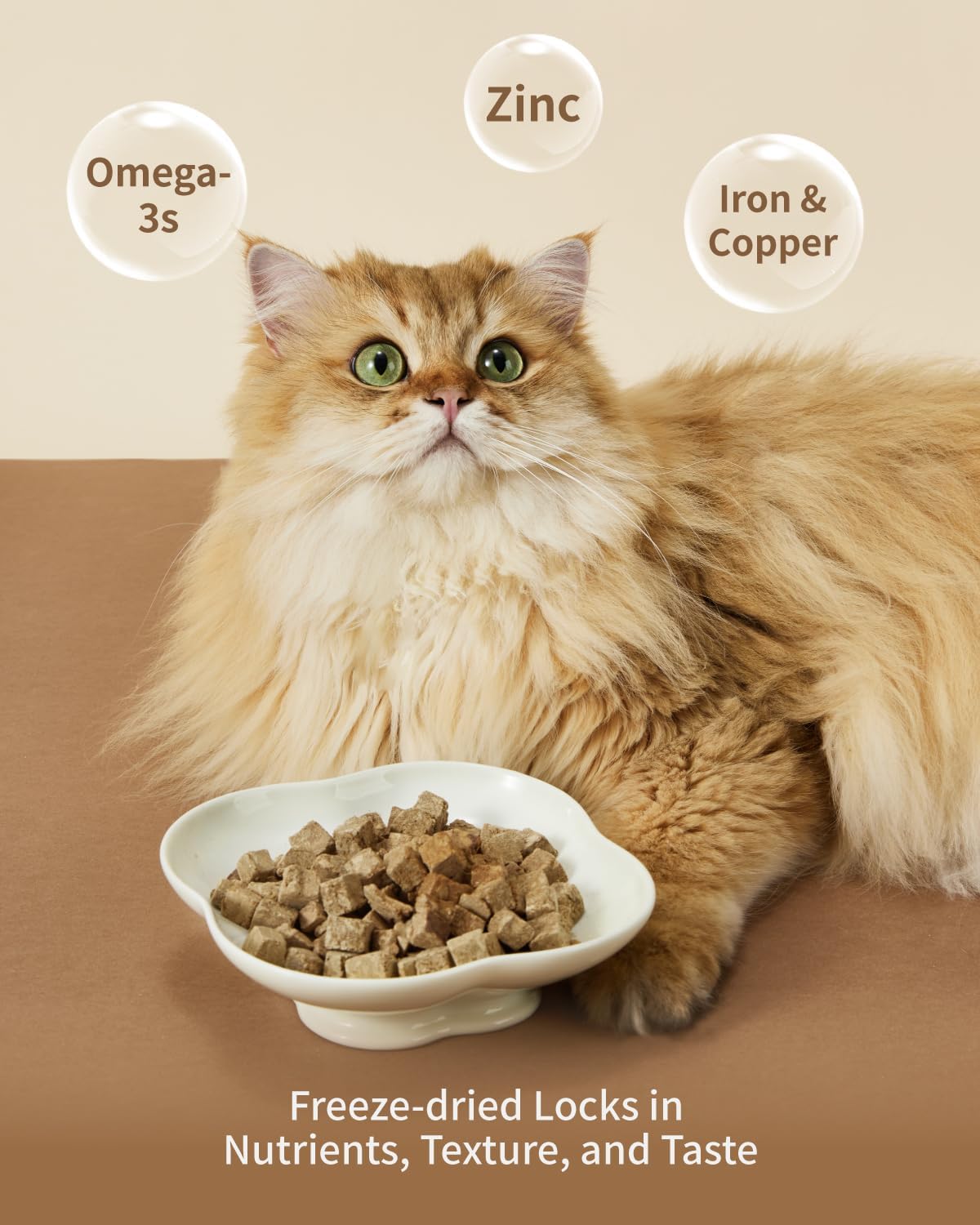 Freeze-Dried Lamb Liver Treat for Small Dog & Cat, Natural Single Ingredient Cats Dogs Dry Food, Whole Cut Raw Treats for Heart, Coat & Immune Health (3.5 oz)