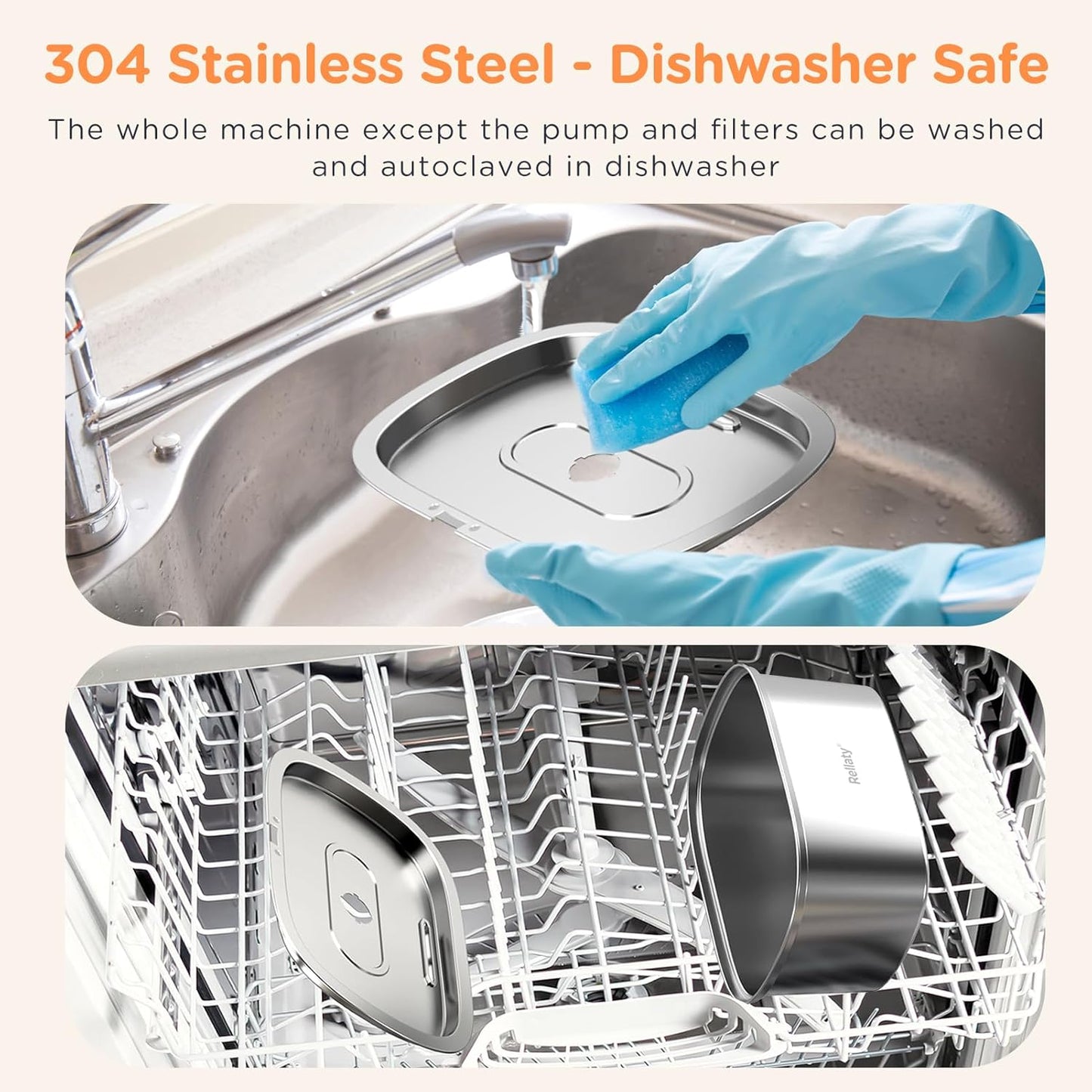 Cat Water Fountain Stainless Steel: 108oz/3.2L Pet Drinking Foundatin for Cats Indoor Automatic Dog Water Dispenser Bowl - Cat Feeding & Watering Supplies with 8 Replacement Filters