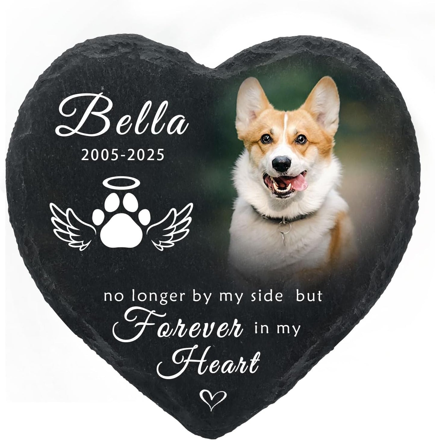 Dog Memorial Gifts for Loss of Dog Cat,Personalized Pet Memorial Stone with Photo Name,Custom Pet Remembrance Gifts,Cat Memorial Sympathy Gift,Dog Passing Away Gifts,Memorial Plaques for Dogs