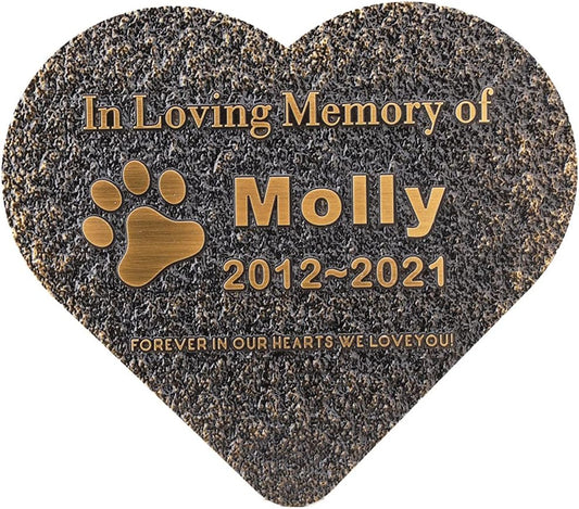 Pet Memorial Stone Plaque Pet Headstone,Customize Indoor/Outdoor Garden Plaque Grave Markers with Pet Name,Personalized Cat Dog Memorial Plaques,Loss of Pet Sympathy Gift-Acrylic Material