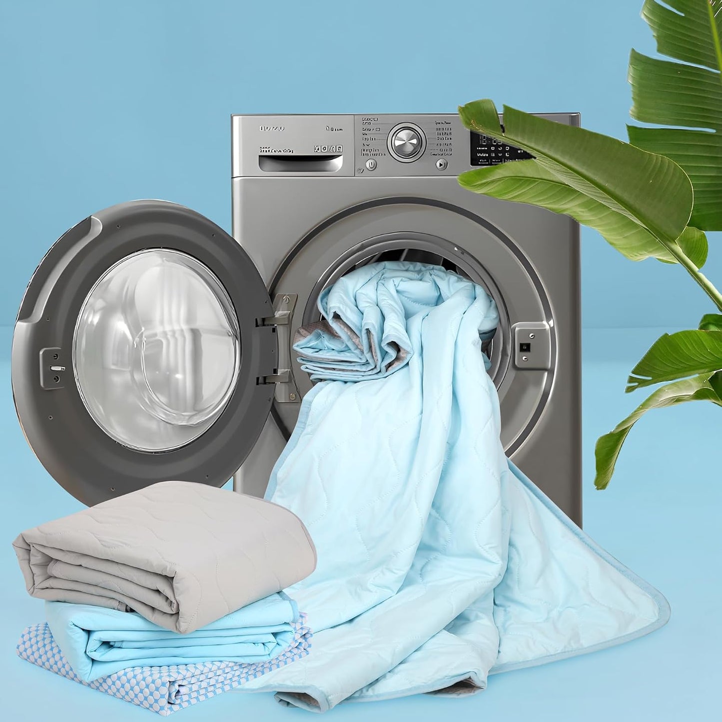 Cooling Blanket for Dogs - Q-MAX>0.4 Waterproof Pet Throw Blanket Bed Cover, Non-Slip Dog Blankets for Couch Protector, Washable Furniture Cover for Summer, Blue,50x60