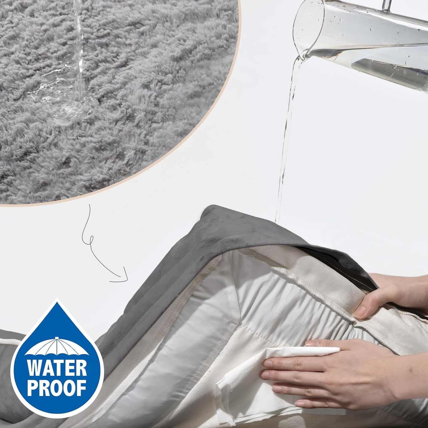 Comfort Expression Large Dog Beds Waterproof Orthopedic Foam Dog Sofa Beds Comfy Pet Bed with Washable Removable Cover & Non-Slip Bottom(Large,Grey)