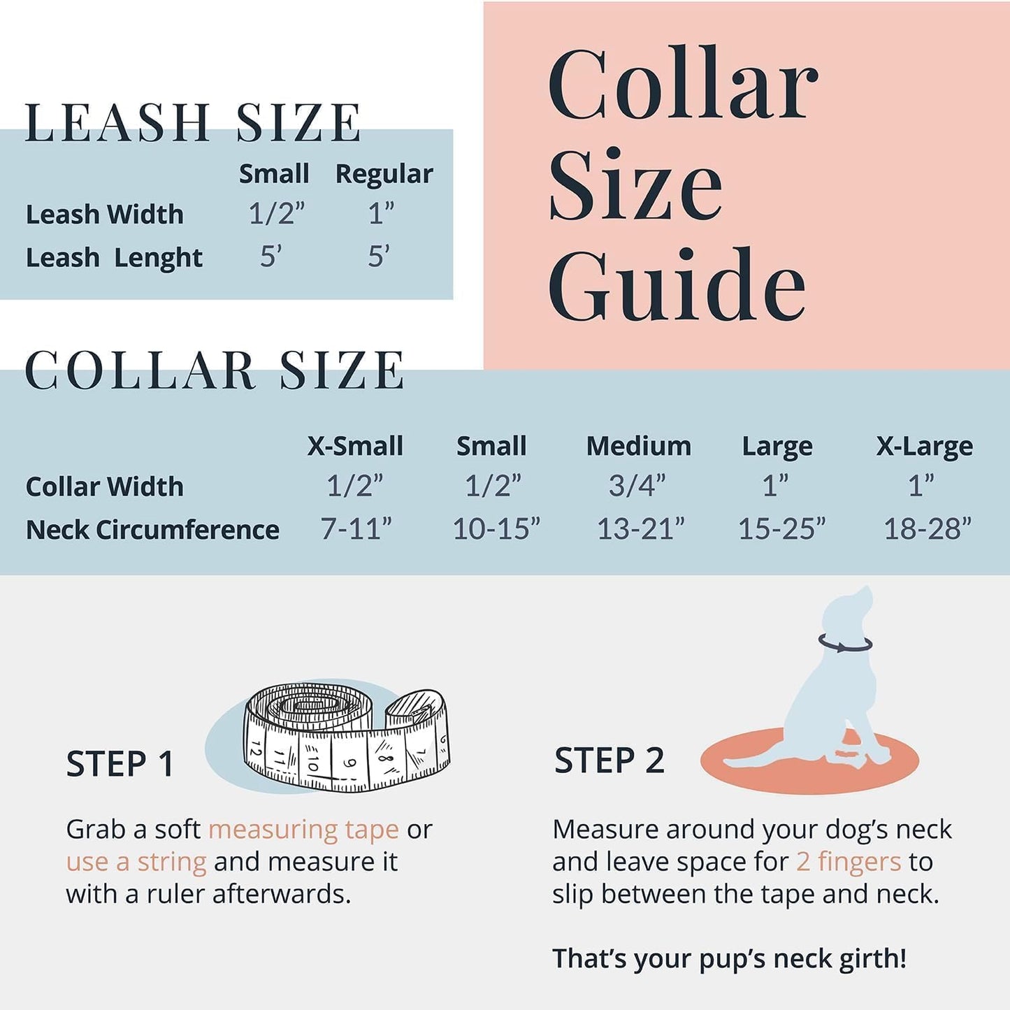 Lucky Love Dog - Adjustable Dog Collar and Leash Set with Easy Click Buckle for Small to Large Dogs, Durable, & Comfortable Collar for Male & Female Dogs, Puppies & Adult Ones - Oscar Combo, Small