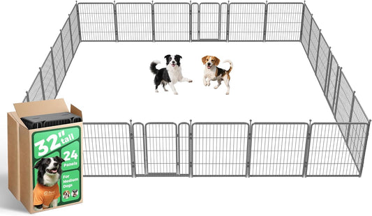 FXW Aster Dog Playpen Designed for Yard, 32inch 24 Panels