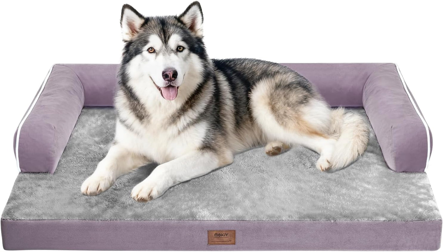Dog Bed Large Sized Dogs-Orthopedic Waterproof Bed for Dogs,Large Dog Beds with Washable Removable Cover & Non-Slip Bottom