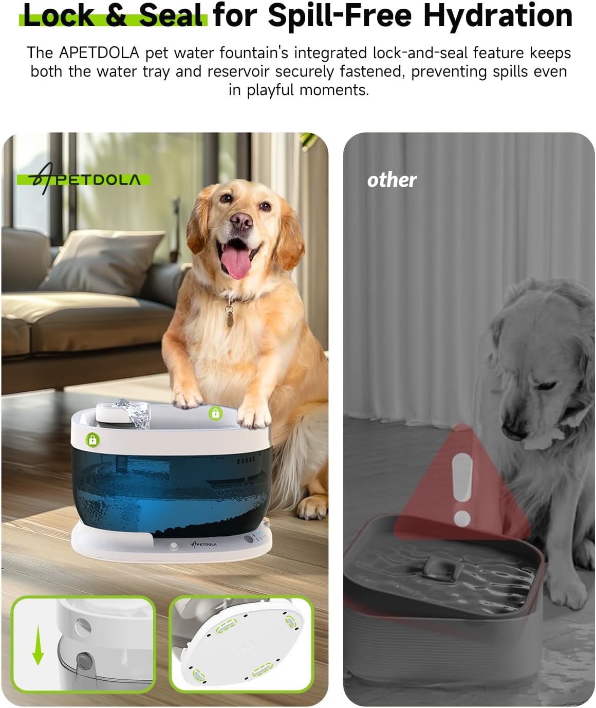 Wireless Dog Water Fountain with 11 Filter, Battery Operated Dog Cat Water Dispenser with Motion Sensor, 237 oz/ 7L Cordless Fountain Water Bowl (Replacement Filter for 2.5Months)