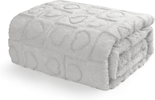 gogobunny Calming Plush Dog Cat Blanket 300GSM Coral Fleece, Ultra-Soft Machine Washable Pet Bedding for Small Medium Dogs Cats Puppies Kittens (Silver, 25x35)