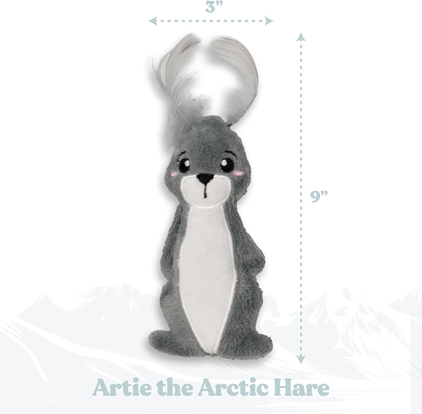 Cat Toys | Plush Toy Arctic Hare Cat Toys for Indoor Cats | Eco Friendly Toy Made from Non Toxic Materials