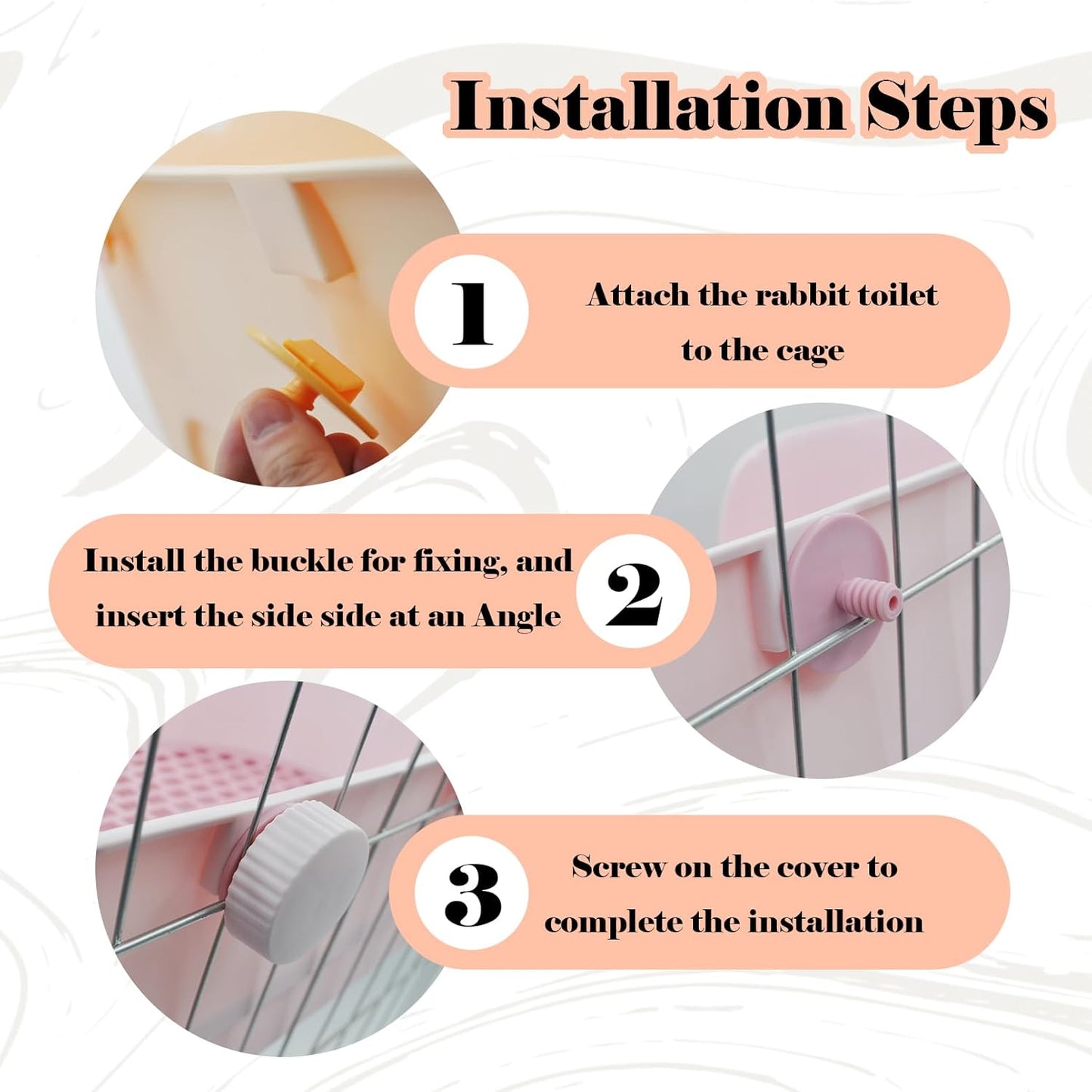 15.1"X11.0" Large Rabbit Litter Box,Plastic Square Rabbits Potty Trainer with Bigger Pan Bunny Corner Toilet Box with Small Animal Disposable Liner for Guinea Pigs Hamster Chinchilla(Purple)