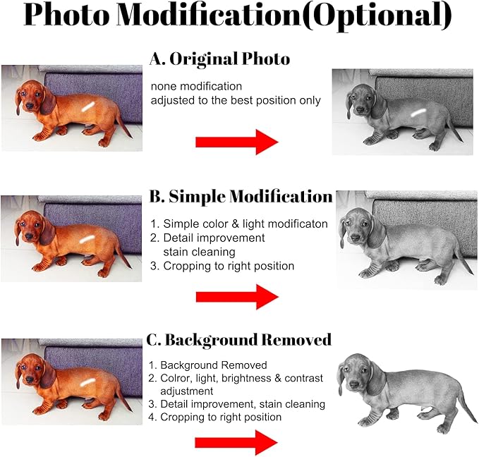 ODB Personalized Pet Memorial Stones, Black Granite Memorial Garden Stone Engraved with Photo, Gifts for Someone Who Lost a Loved One, or Pet, Dog, Cat (with Photo)