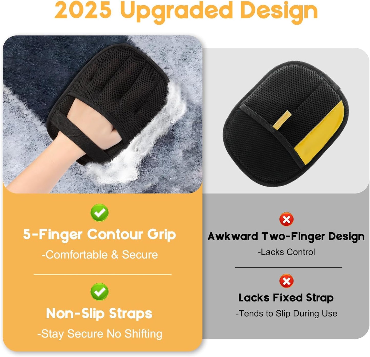 Magic Brush Pet Hair Remover, Upgrated Five-Finger Electrostatic Pet Hair Removal Gloves, Cat & Dog Hair Remover for Couch, Furniture,Clothing, Animal Fur Removal Tool, Cat Grooming Gloves-1PCS