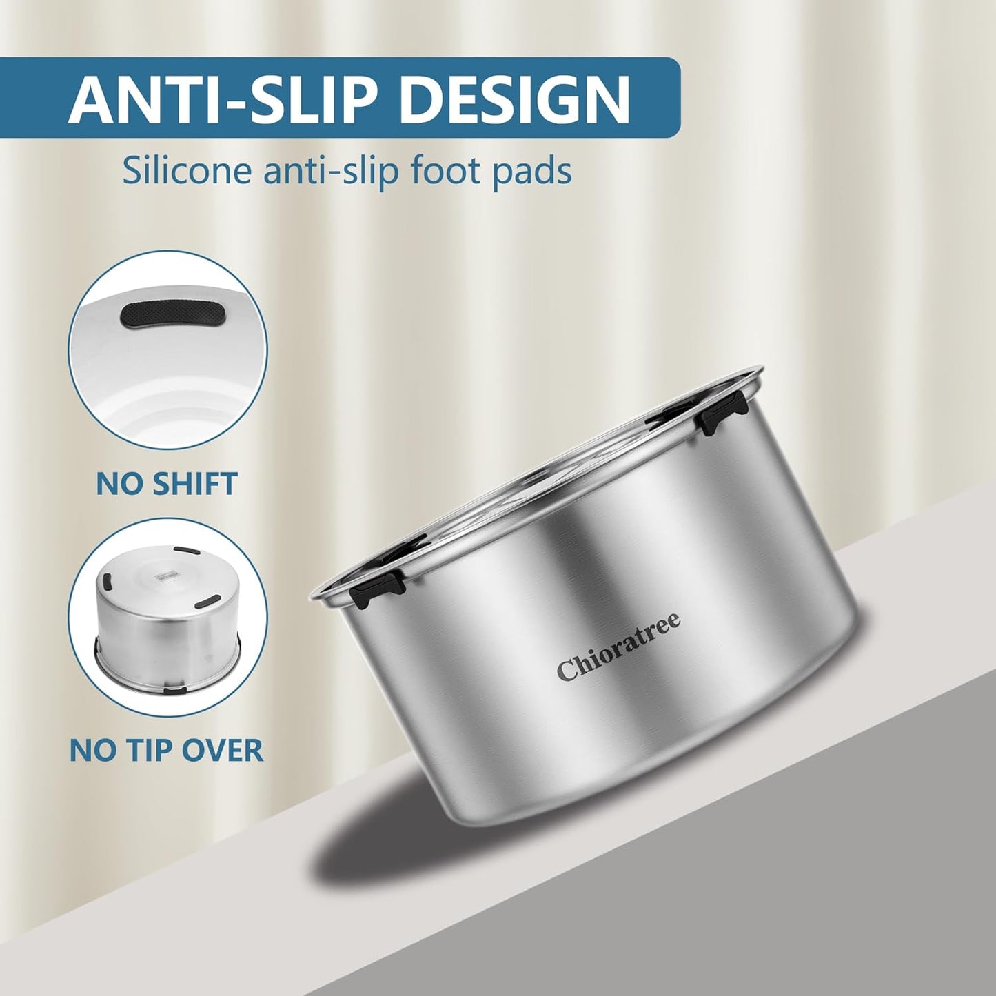 Dog Water Bowl No Spill,5.6L/1.5Gal Large Spill Proof Water Bowl for Dogs,Stainless Steel Slobber Stopper Slow Drinking Dog Bowl Anti Splash Pet Water Dispenser for Messy Drinkers