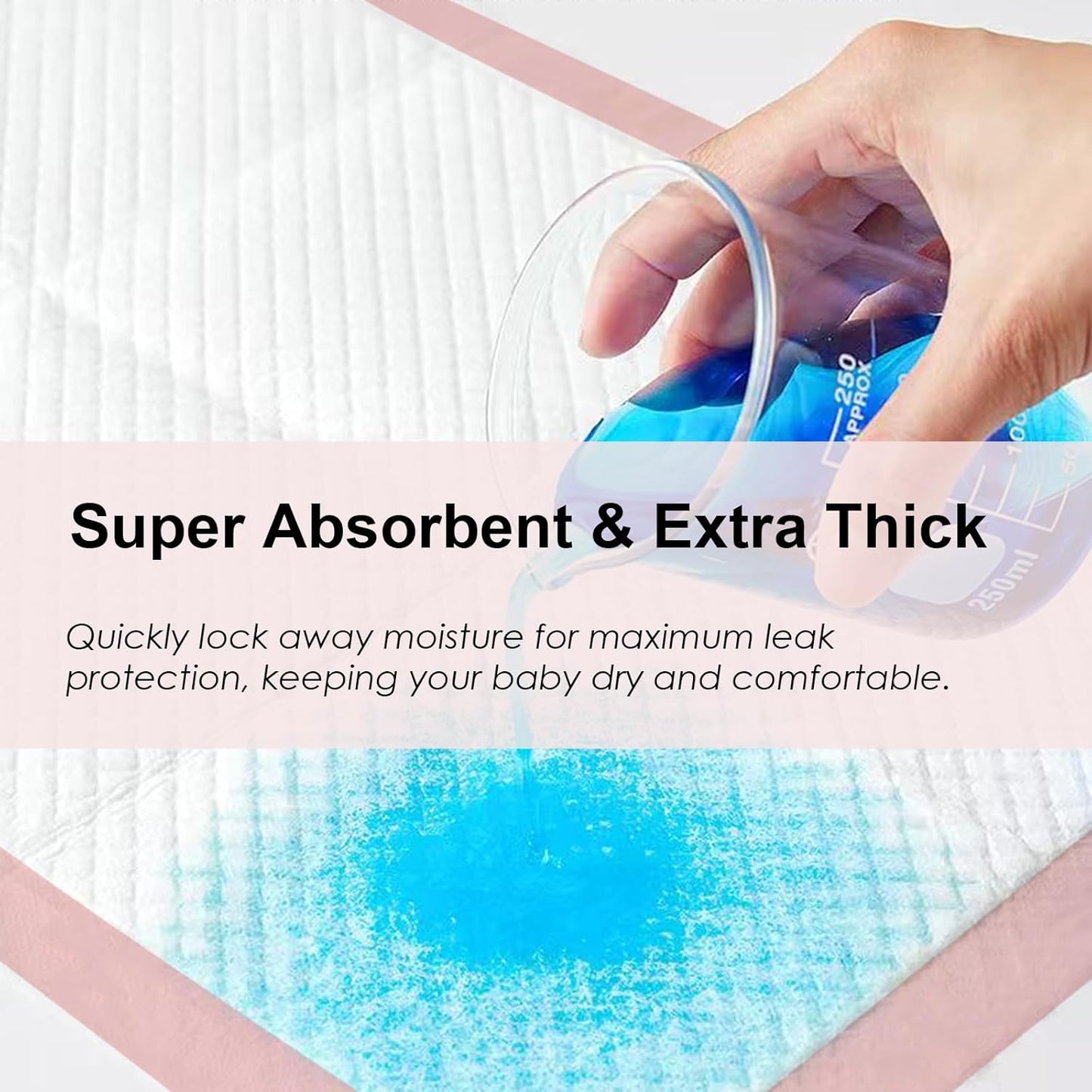 Pet Toilet Training Pads 100 Count Disposable Puppy Pee Pads for Dogs, Ultra Absorbent|Quick Dry|Leak-Proof Pet Potty Pads for Dog, Cat, Rabbits and Guinea Pigs (Pink, 13" x 18"-100 Count)